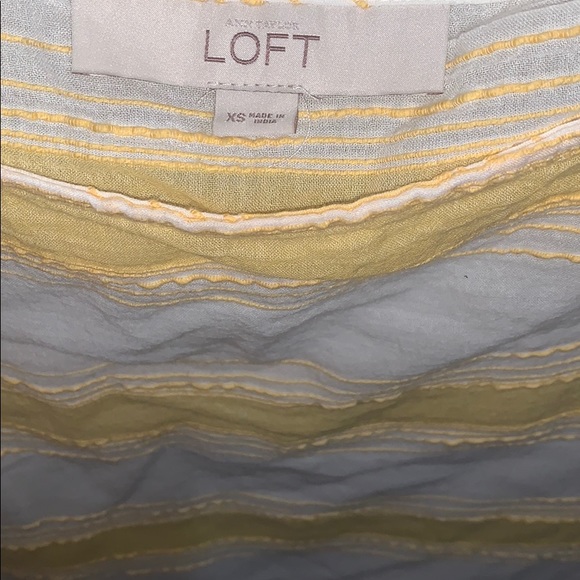 Loft scoop neck lightweight striped cotton tee XS - Picture 3 of 3